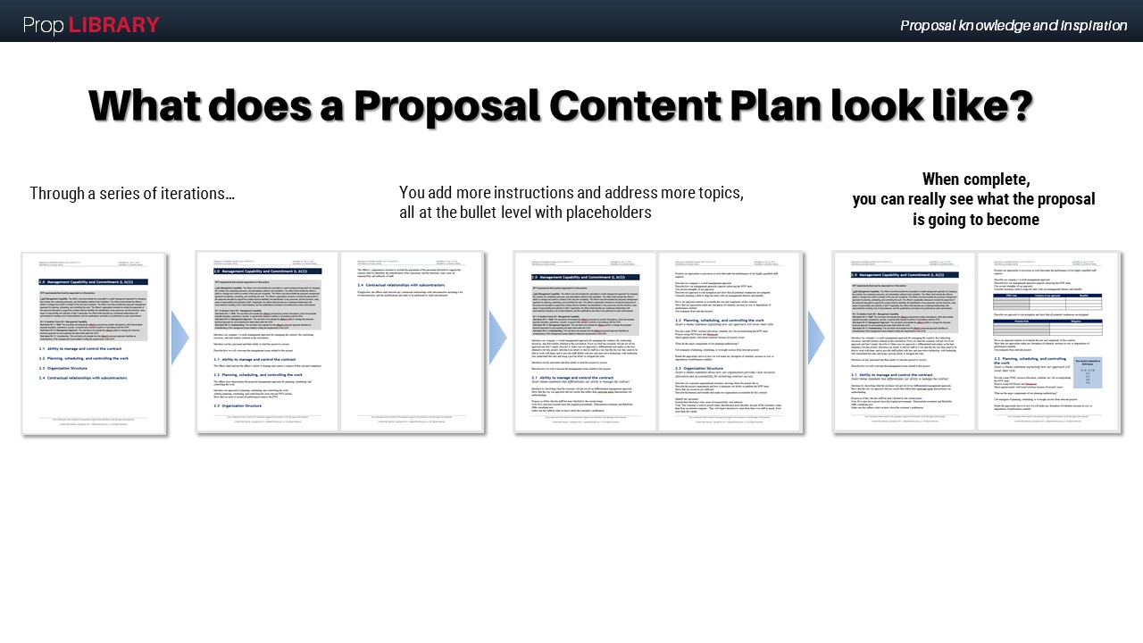 Proposal content plan picture